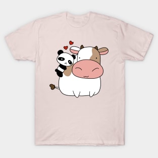 Panda Loves Cow T-Shirt